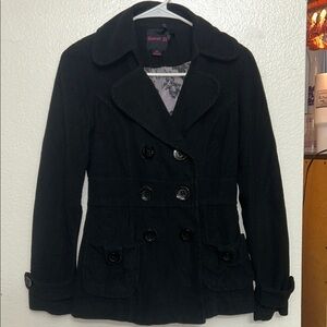 Forever 21 Elegant Black Peacoat